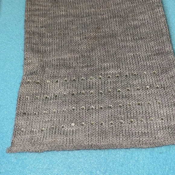 JOE BOXER rhinestone bling knit gray soft scarf size OSFM - Picture 2 of 7